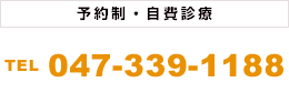 予約制・自費診療047-339-1188、047-339-1246